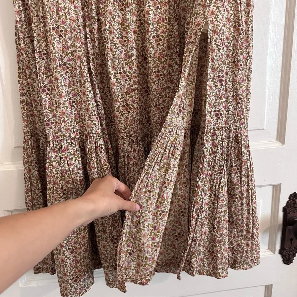 Veronica Beard Serence Floral Print Tiered Cotton Maxi Midi Skirt Size 12 - Picture 4 of 5